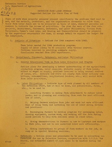 Extension farm labor program