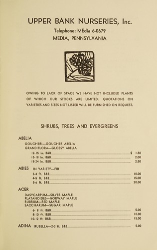 Shrubs, trees and evergreens