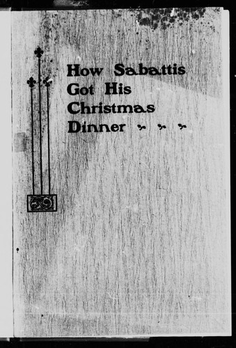 How Sabattis got his Christmas dinner