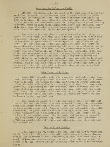 Report of agricultural economics extension work in 1939