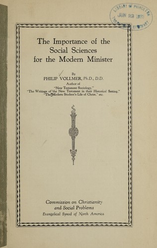 The importance of the social sciences for the modern minister