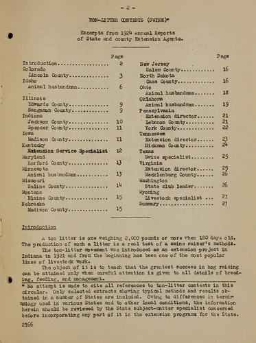 Ton-litter contests (swine)