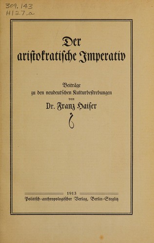 Der aristokratische Imperativ