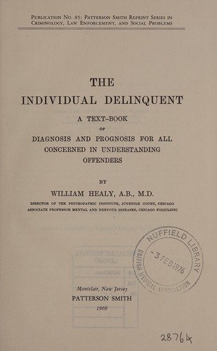 The individual delinquent