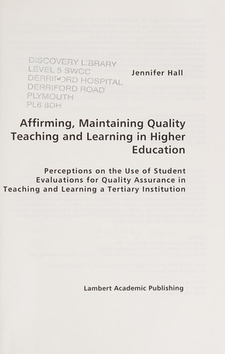 Affirming, Maintaining Quality Teaching and Learning in Higher Education
