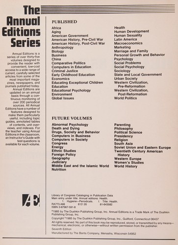 Annual Editions HEALTH