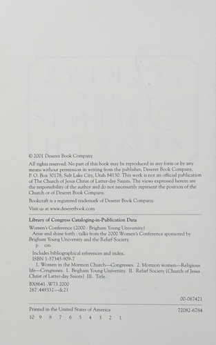 Arise and Shine Forth