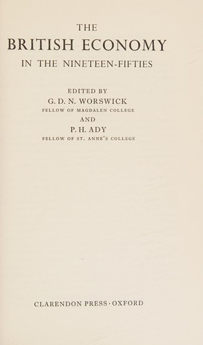 The British economy in the nineteen-fifties