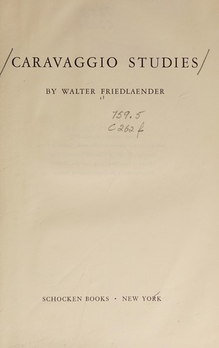 Caravaggio Studies