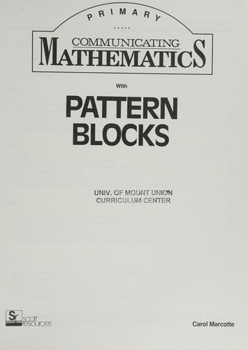 Communicating mathematics with pattern blocks