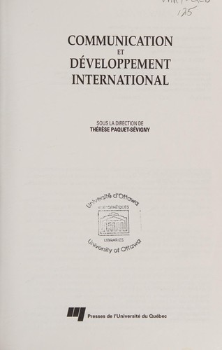 Communication et développement international