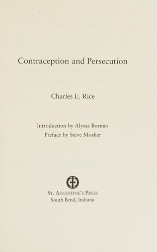 Contraception and Persecution
