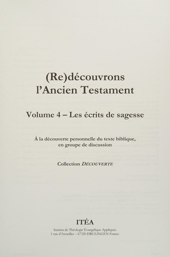 découvrons l'Ancien Testament vol. 4