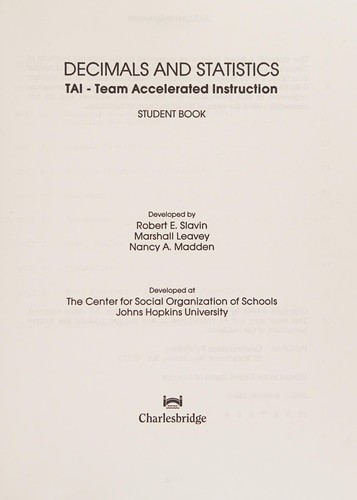 Decimals and Statistics (T.A.I Mathematics: Team Accelerated Instruction)