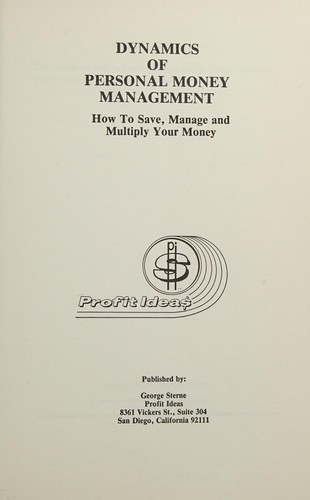 The Dynamics of Personal Money Management