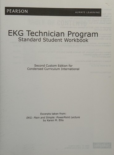 EKG Technician Program Standard Student Workbook