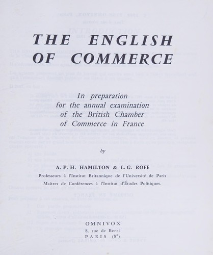 The english of commerce
