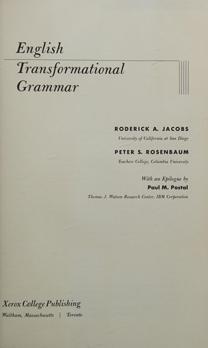 English transformational grammar