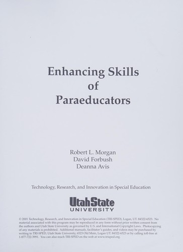 Enhancing skills of paraeducators