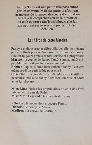 Fanny au poney-club, Tome 4 (French Edition)