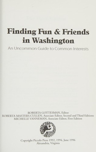 Finding fun & friends in Washington