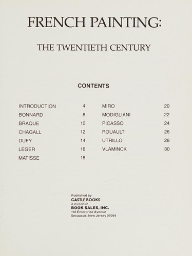 French Painting the Twentieth Century