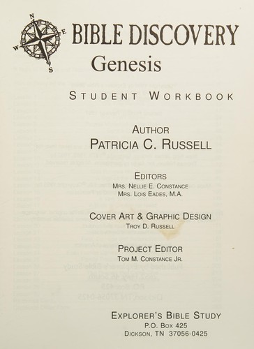 Genesis a Bible Study for the Young Scholar (Bible Discovery)