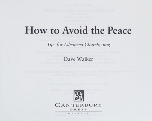 How to Avoid the Peace