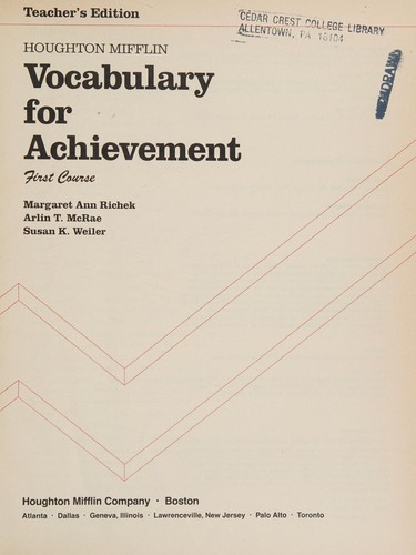 Vocabulary for Achievement 1st Course Grade 7
