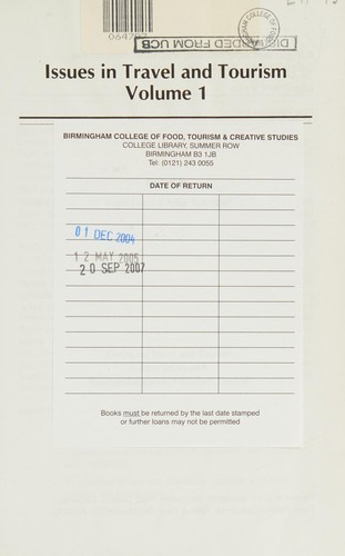 Issues in Travel and Tourism