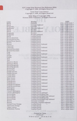 KJV Large Print Personal Size Bible