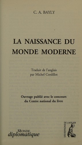 La naissance du monde moderne