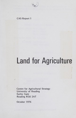 Land for Agriculture