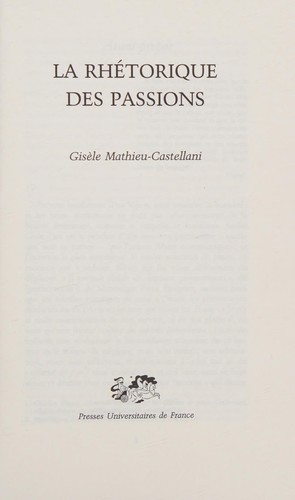 La rhétorique des passions