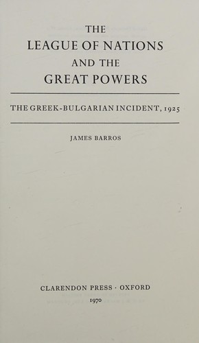 The League of Nations and the great powers