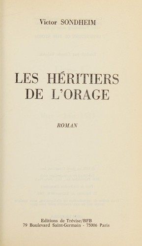 Les héritiers de l'orage