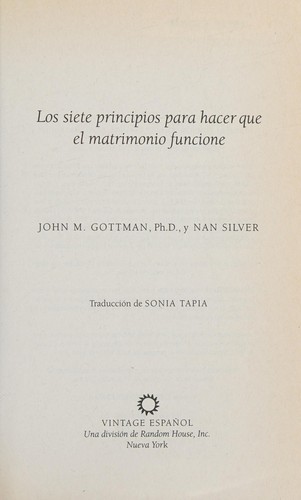 Los siete principios para hacer que el matrimonio funcione