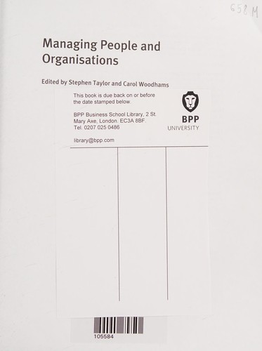 Managing People and Organisations