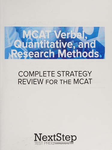 MCAT Verbal, Quantitative, and Research Methods