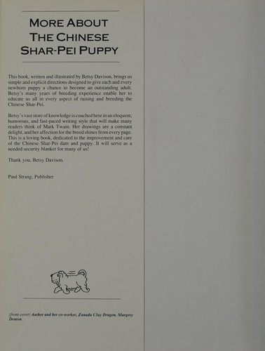 More about the Chinese Shar-Pei puppy