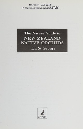 The nature guide to New Zealand native orchids