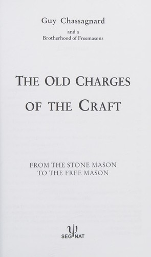The Old Charges of the Craft