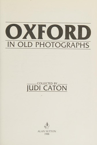 Oxford in Old Photographs