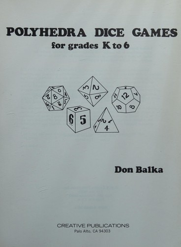 Polyhedra dice games