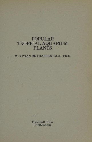 Popular tropical aquarium plants