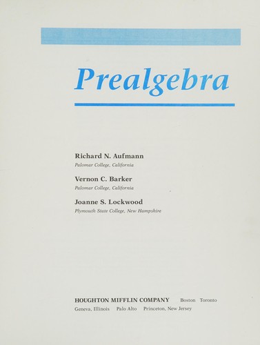 Prealgebra