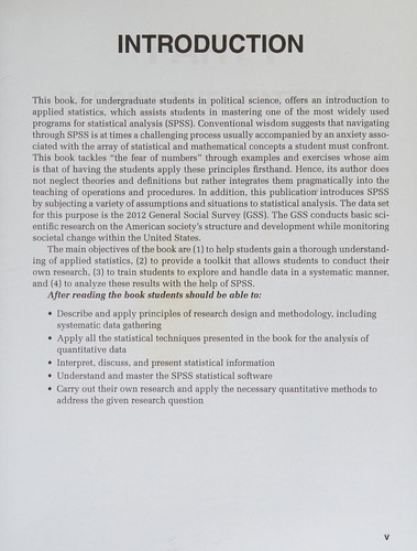 Quantitative Research Methods in Political Science