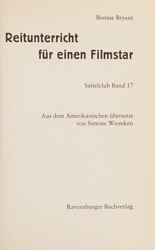 Reitunterricht Fur Einen Filmstar (German Edition)