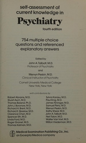 Self-assessment of current knowledge in psychiatry