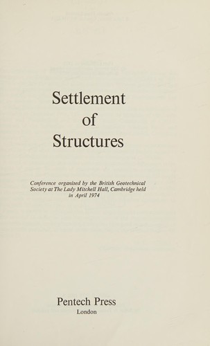 Settlement of structures
